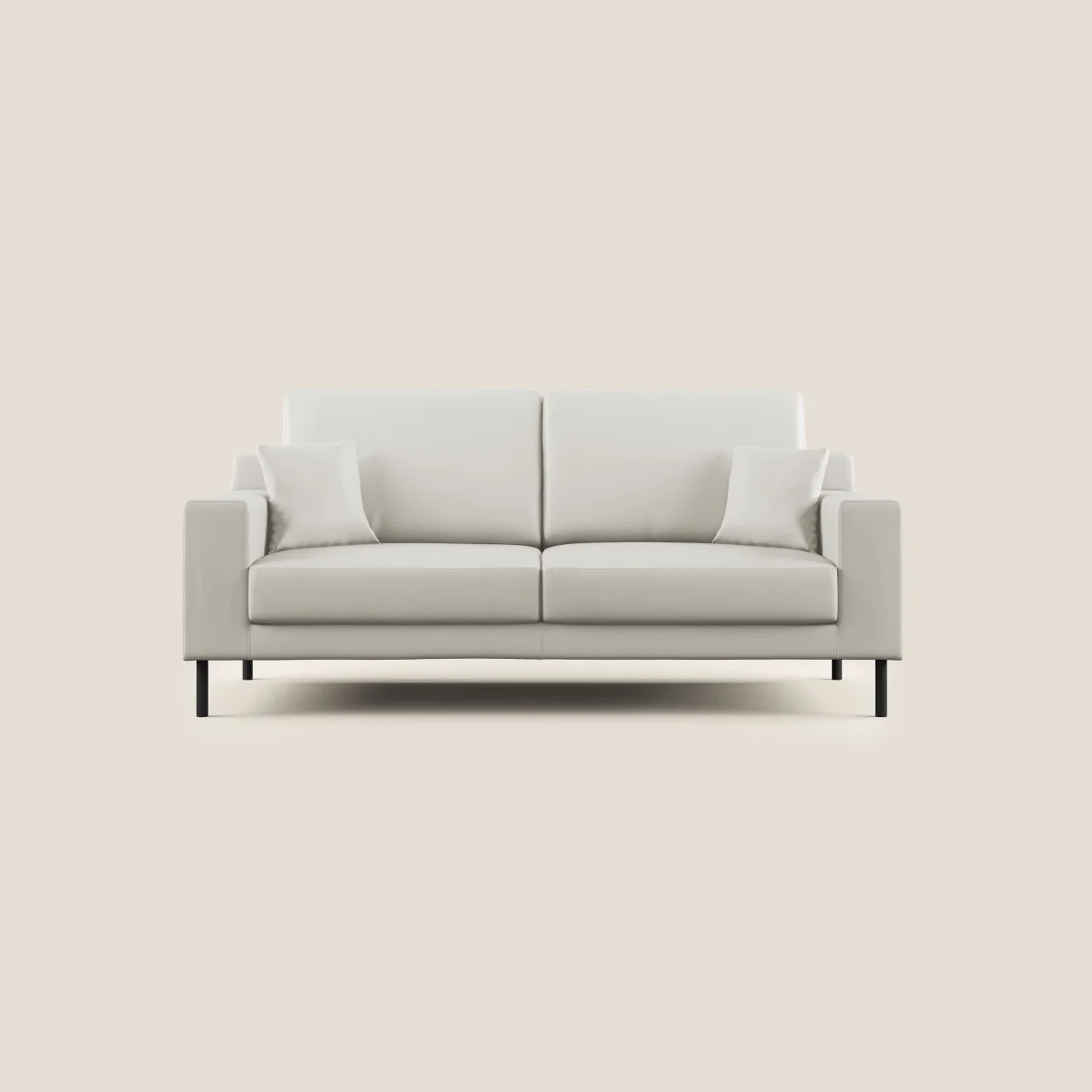Uranio modernes Sofa aus wasserfestem Kunstleder T04 weiß – Bild 2