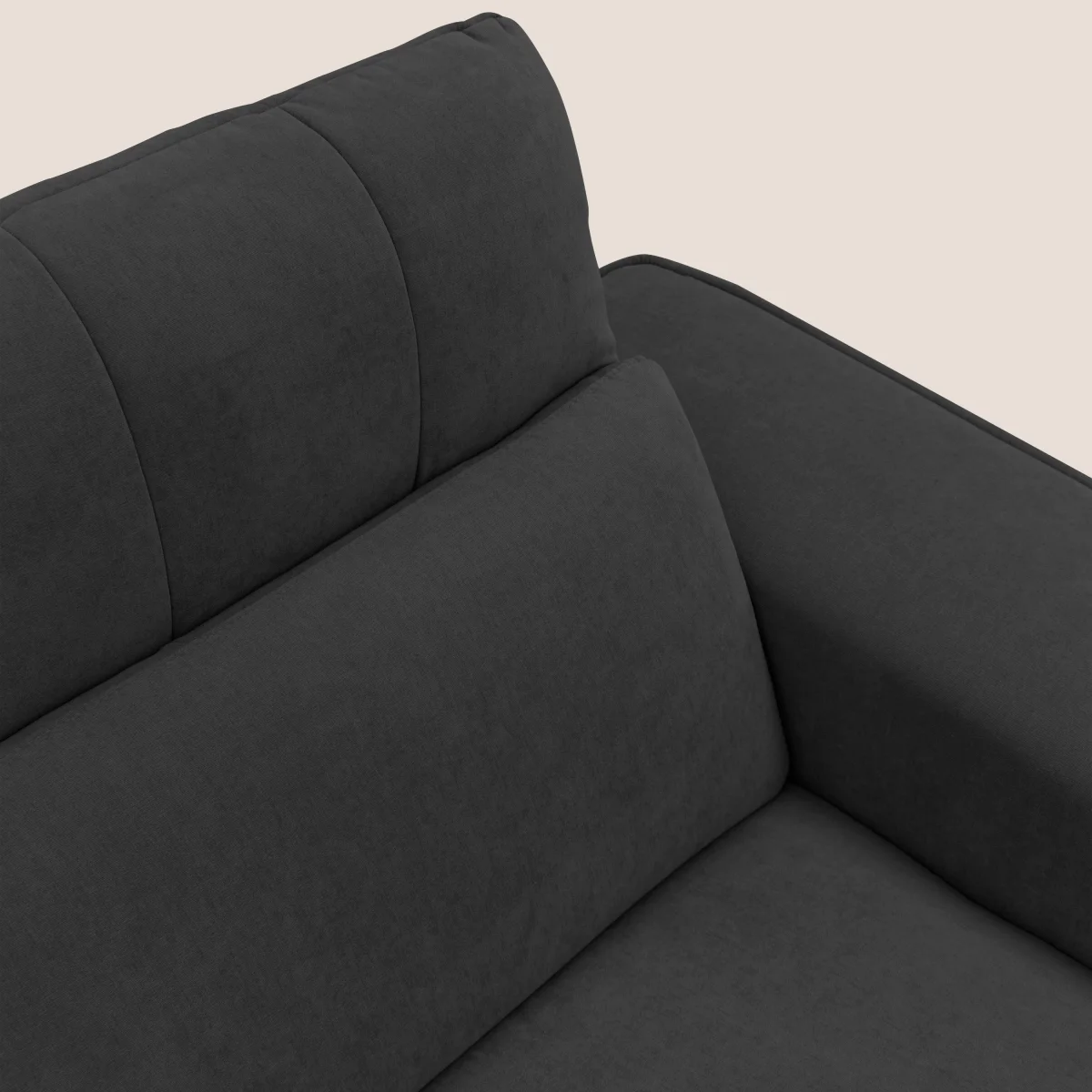Clark modulares 3-Sitzer-Sofa mit elektrischer Relax-Option aus wasserfestem, abwaschbarem Stoff T17 schwarz – Bild 6