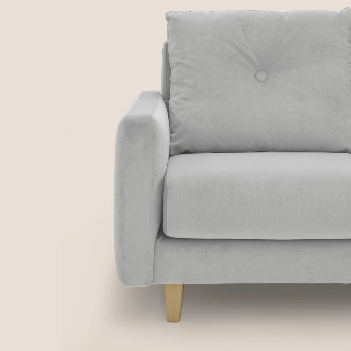 Matisse Sofa mit ausziehbaren Sitzen und Rückenlehnen aus Gänsedaunen, Bezug aus abwaschbarem Stoff T17 grau – Bild 9