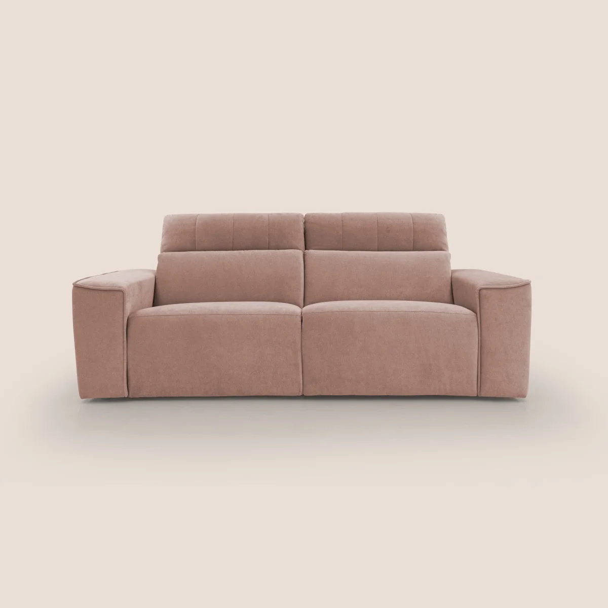 Clark Modulsofa mit elektrischer Relaxoption aus wasserfestem, abwaschbarem Stoff T17 rosa