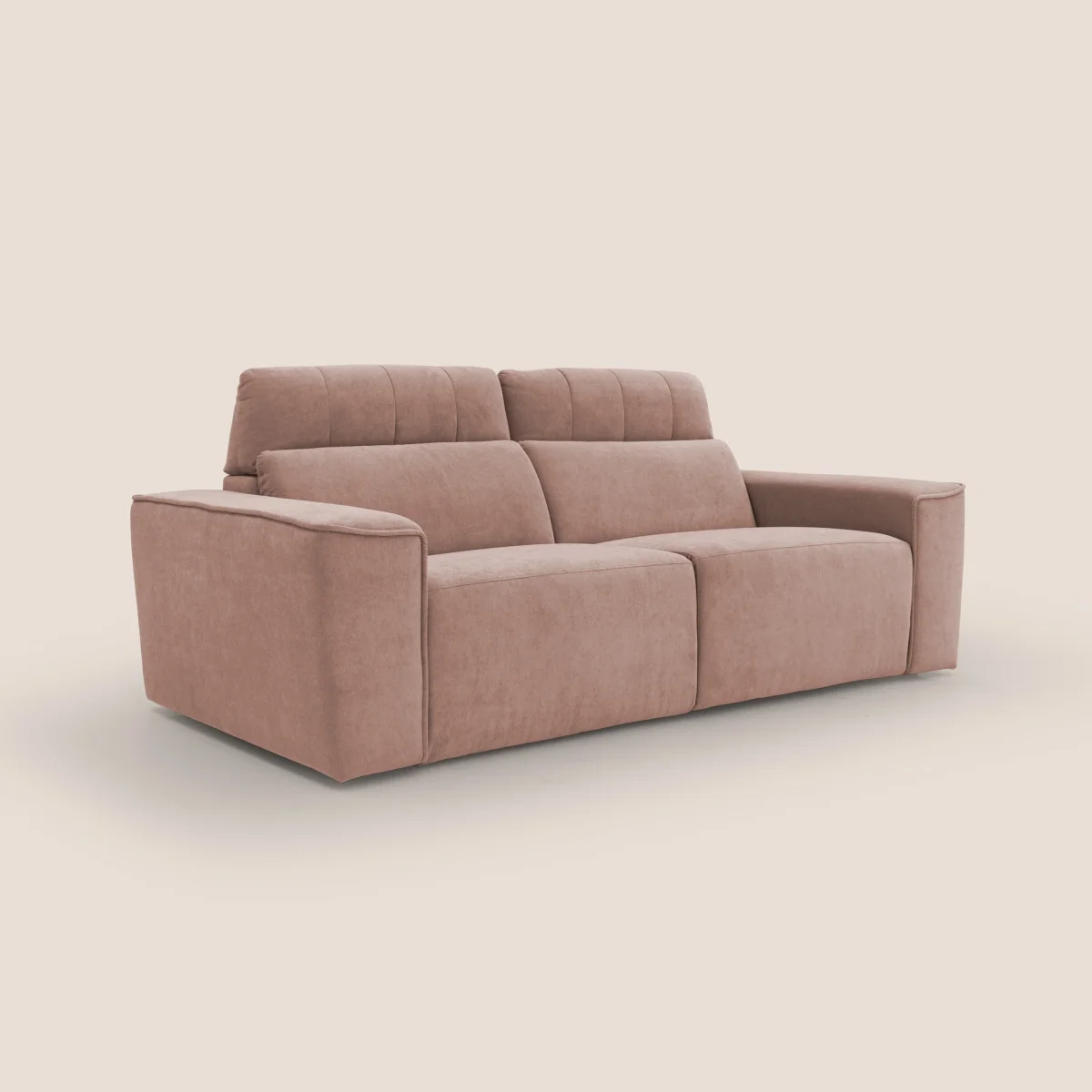 Clark Modulsofa mit elektrischer Relaxoption aus wasserfestem, abwaschbarem Stoff T17 rosa – Bild 4