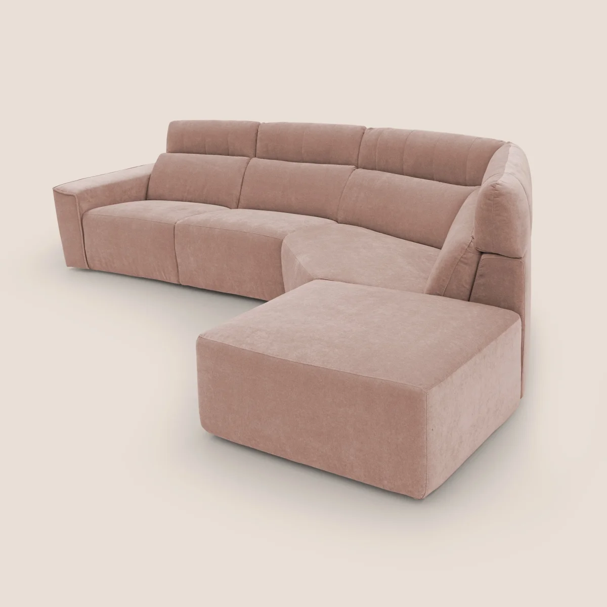 Clark modulares Ecksofa mit elektrischer Relaxoption aus wasserfestem, abwaschbarem Stoff T17 rosa – Bild 6