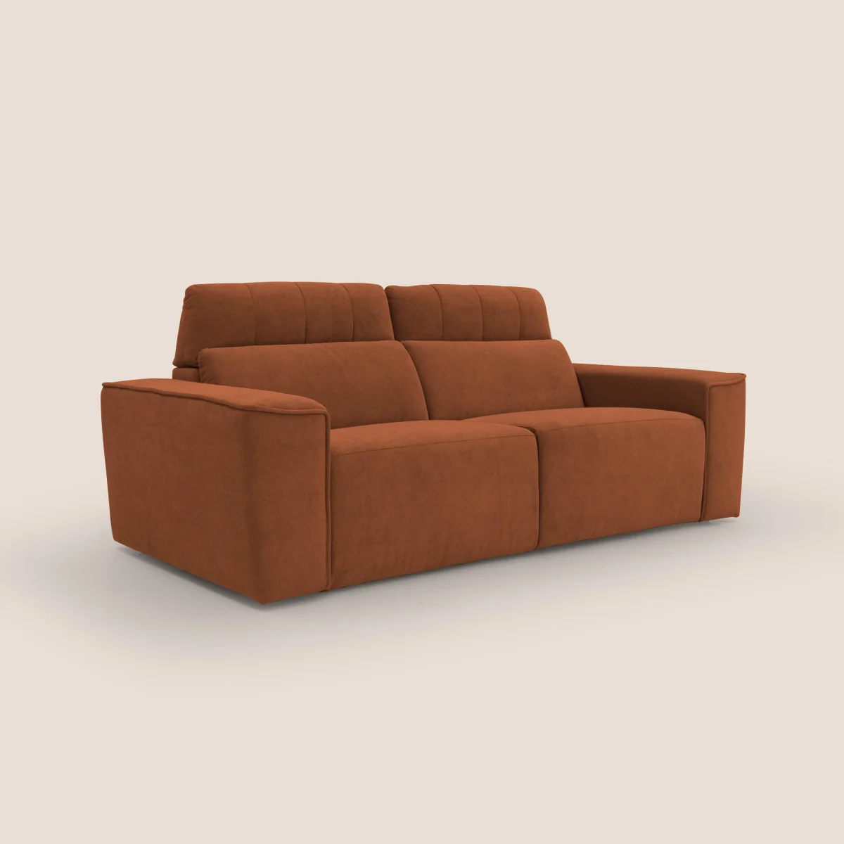 Clark Modulsofa mit elektrischer Relaxoption aus wasserfestem, abwaschbarem Stoff T17 orange – Bild 4