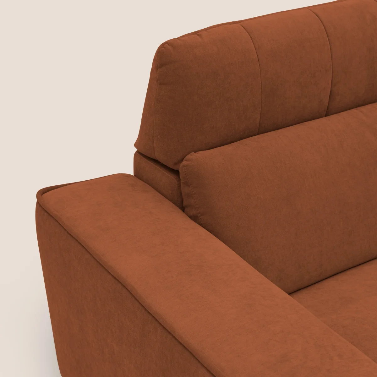 Clark Modulsofa mit elektrischer Relaxoption aus wasserfestem, abwaschbarem Stoff T17 orange – Bild 9