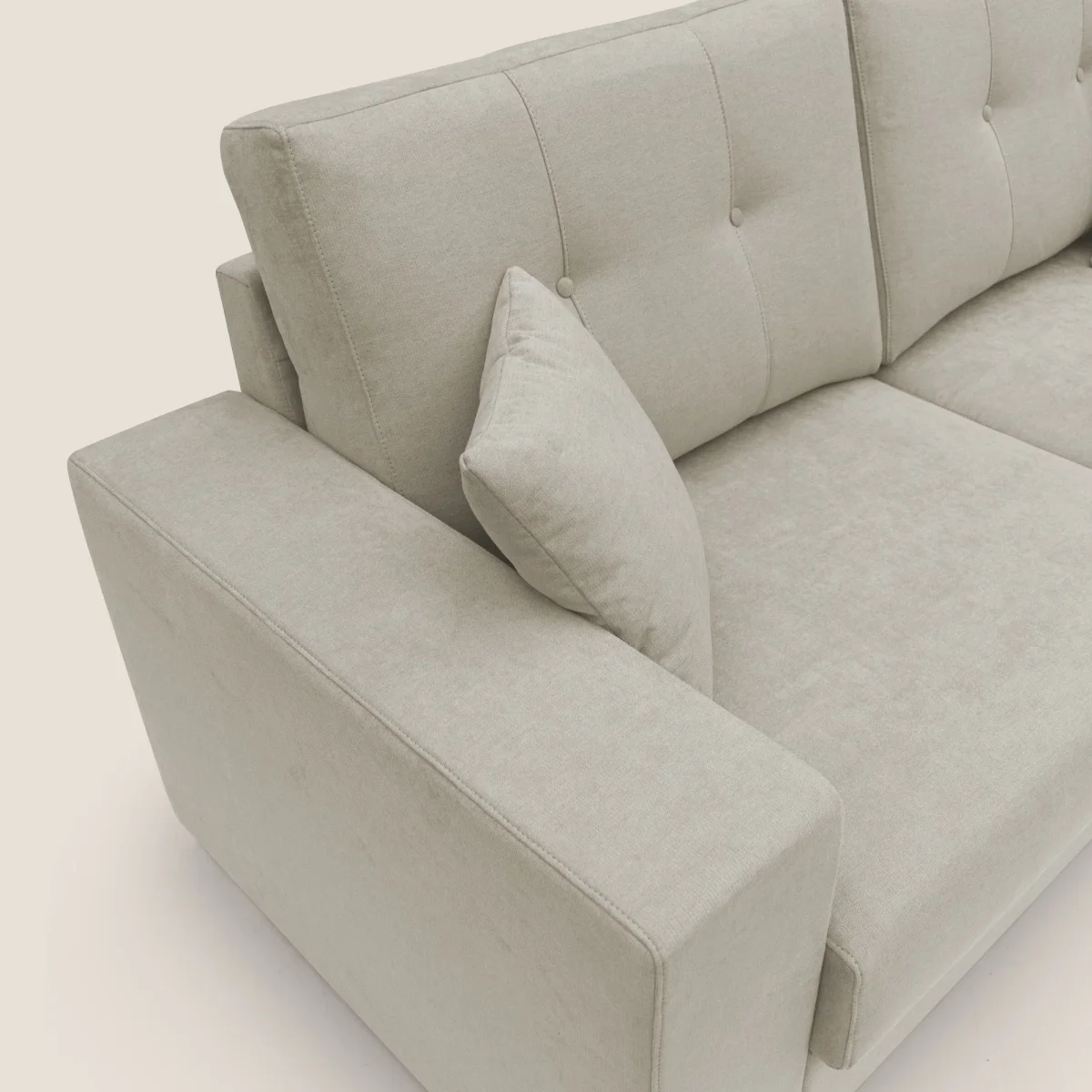 Giove Sofa aus weichem wasserfestem Stoff T02 sahne – Bild 5