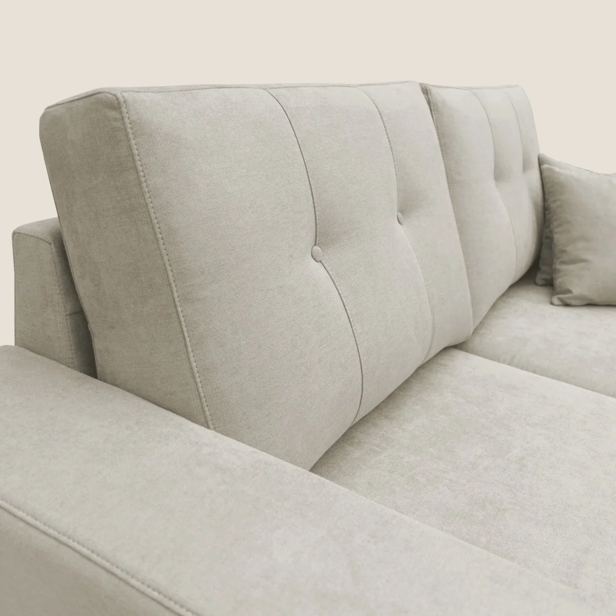 Giove Sofa aus weichem wasserfestem Stoff T02 sahne – Bild 9