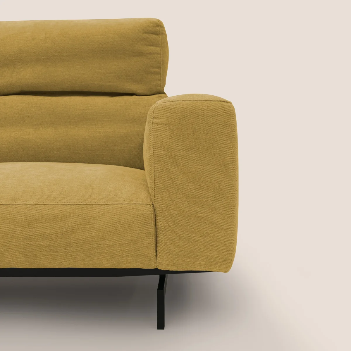 Sakura 3-Sitzer-Modulsofa aus weichem, wasserfestem geflammtem Stoff T14 gelb – Bild 5