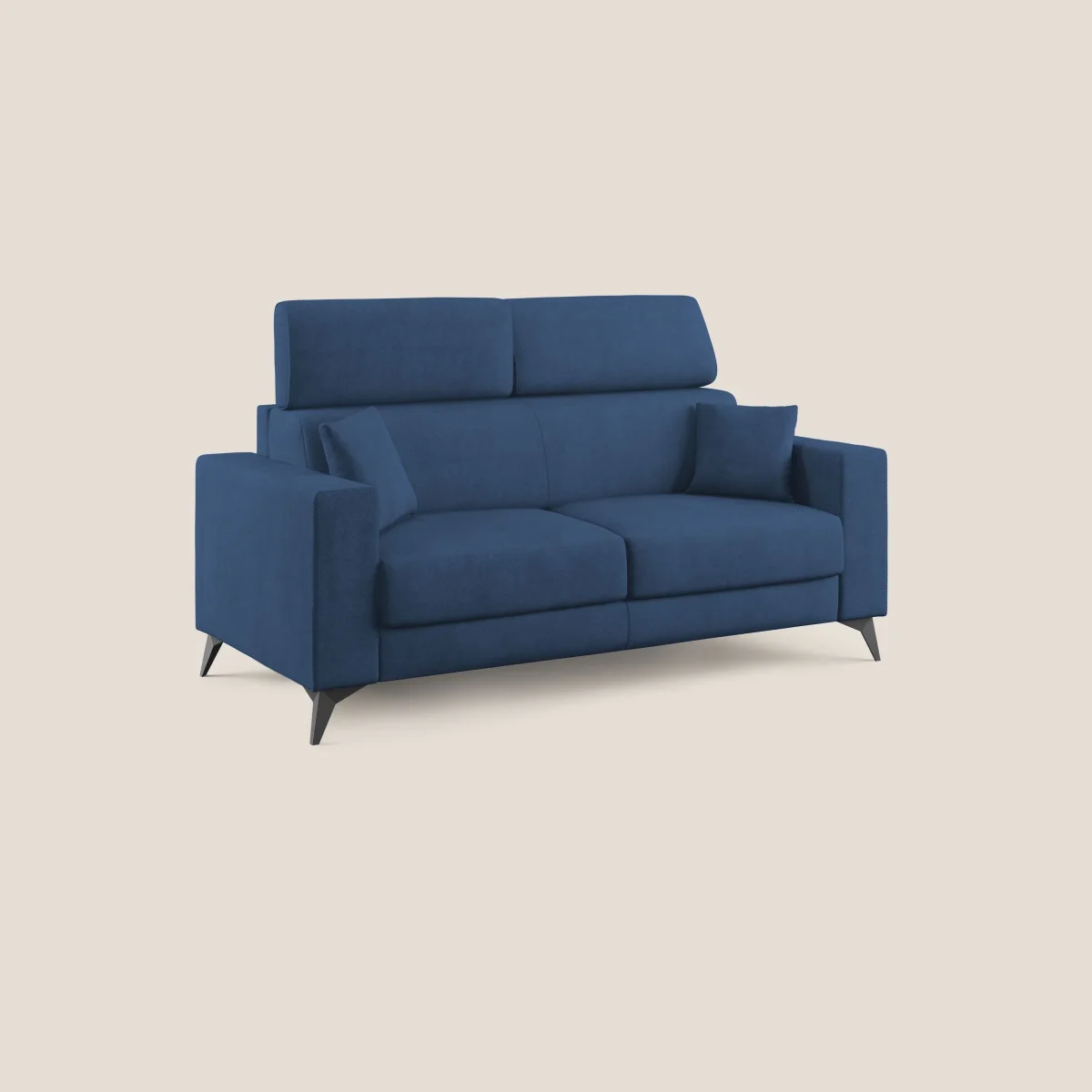 Pegaso Schlafsofa mit verstellbaren Kopfstützen und Bezug T02 blau – Bild 4