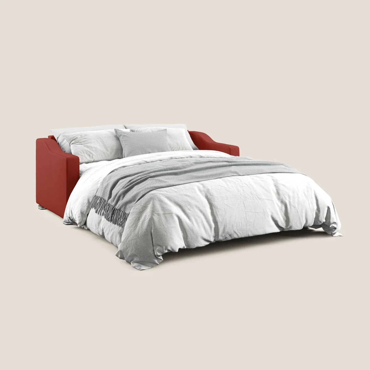 Amber Schlafsofa aus schmutzabweisendem Stoff T05 rot – Bild 3