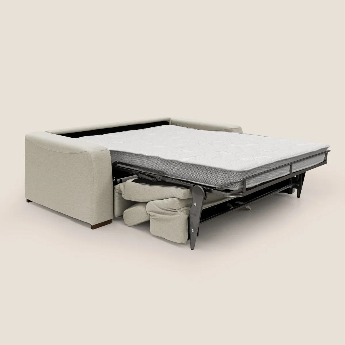 Poseidon Schlafsofa mit elektrischem Relaxmechanismus aus wasserfestem, abwaschbarem Stoff T05 sahne – Bild 3