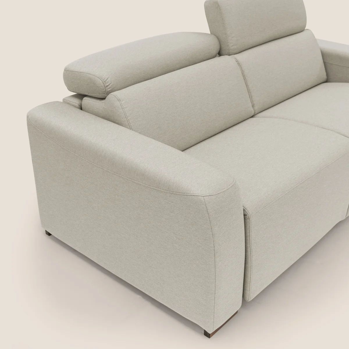Poseidon Schlafsofa mit elektrischem Relaxmechanismus aus wasserfestem, abwaschbarem Stoff T05 sahne – Bild 8