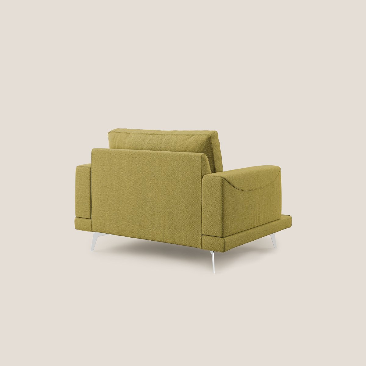 Dorian Moderner Sessel aus abwaschbarem Stoff T05 gelb – Bild 5