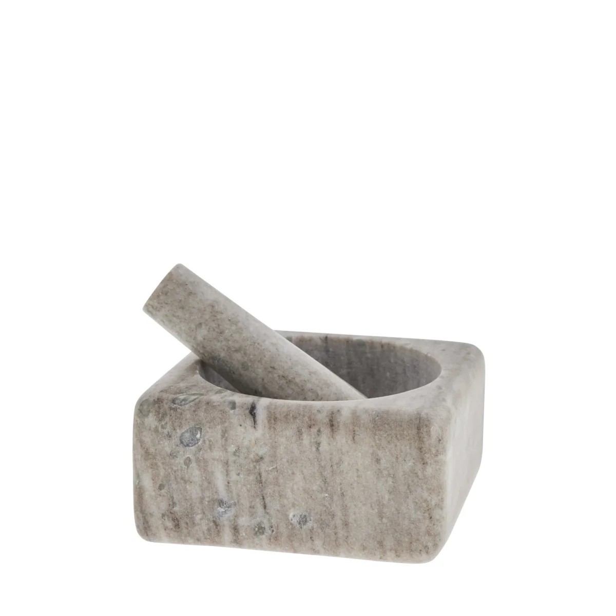 Elina Mörser 12,5x12,5 cm. dunkelbeige Marmor – Bild 2
