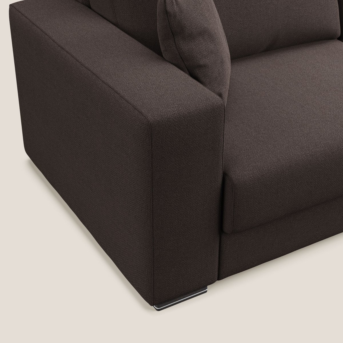 Marte Sofa aus wasserfestem abwaschbarem Stoff T08 braun – Bild 5