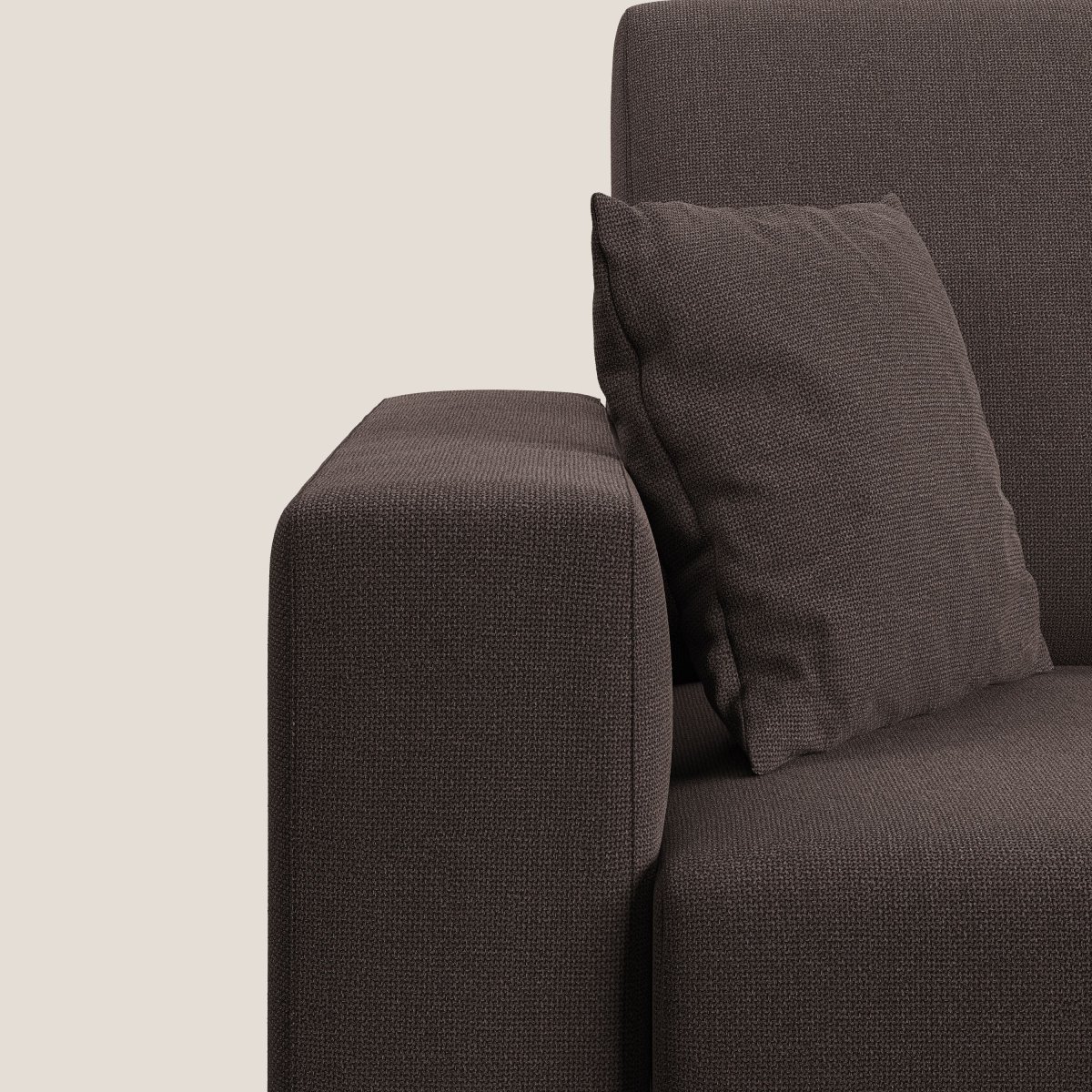 Marte Sofa aus wasserfestem abwaschbarem Stoff T08 braun – Bild 8