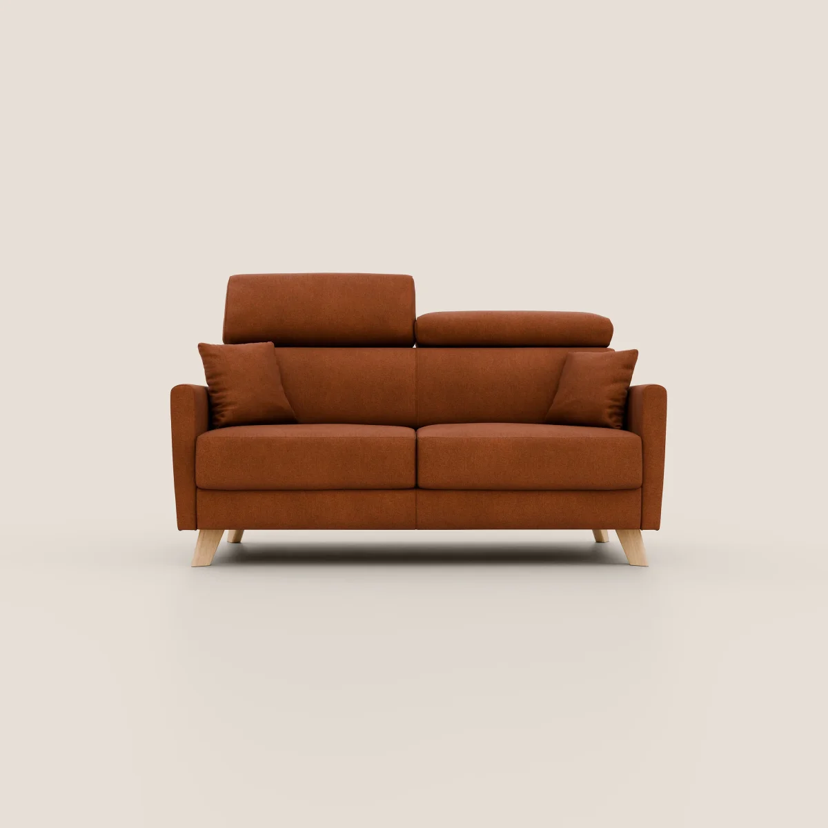 Francy Schlafsofa mit verstellbaren Kopfstützen aus abwaschbarem Stoff T17 orange – Bild 2