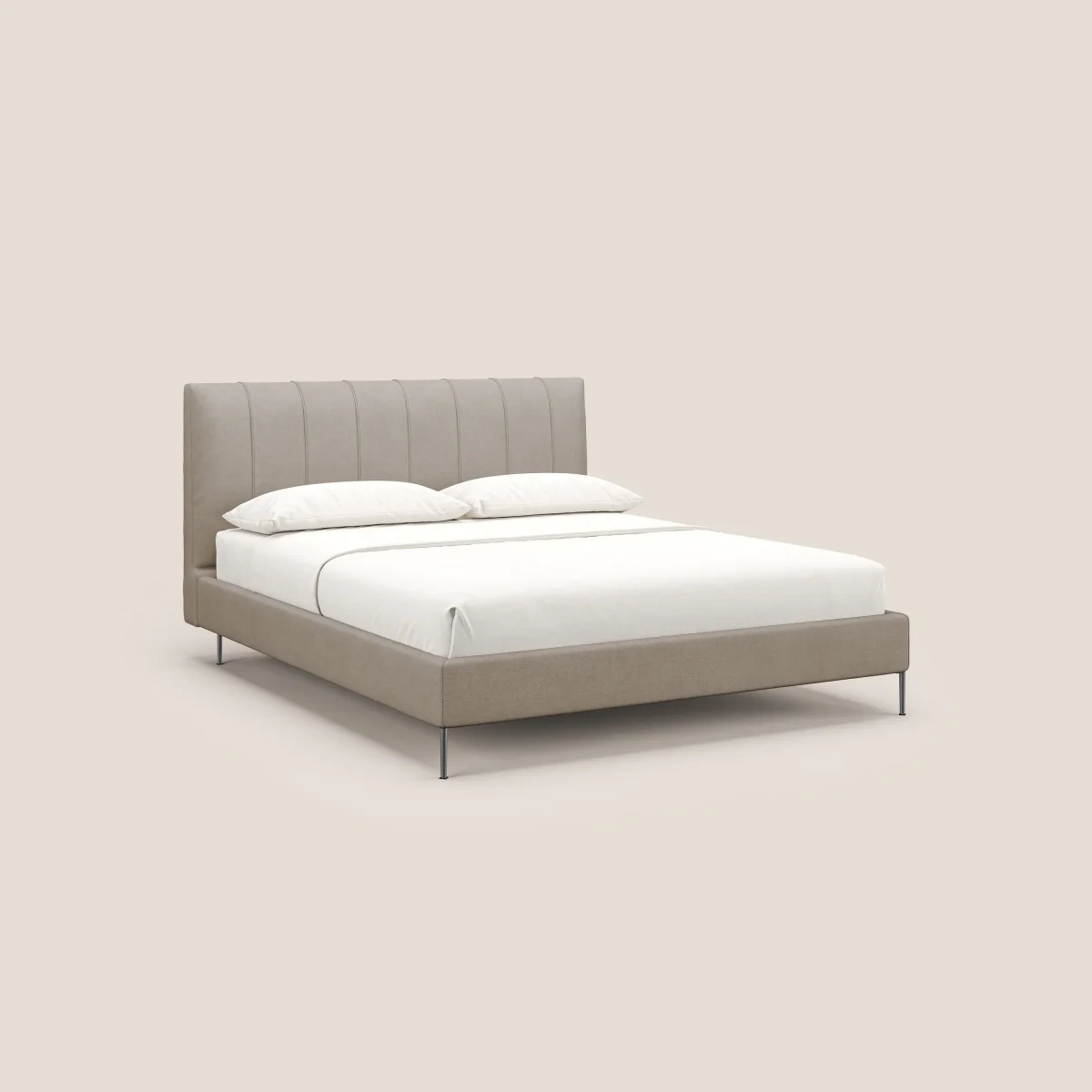 Calliope Polsterbett mit hohen Füßen abnehmbar aus abwaschbarem Stoff T17 beige – Bild 2