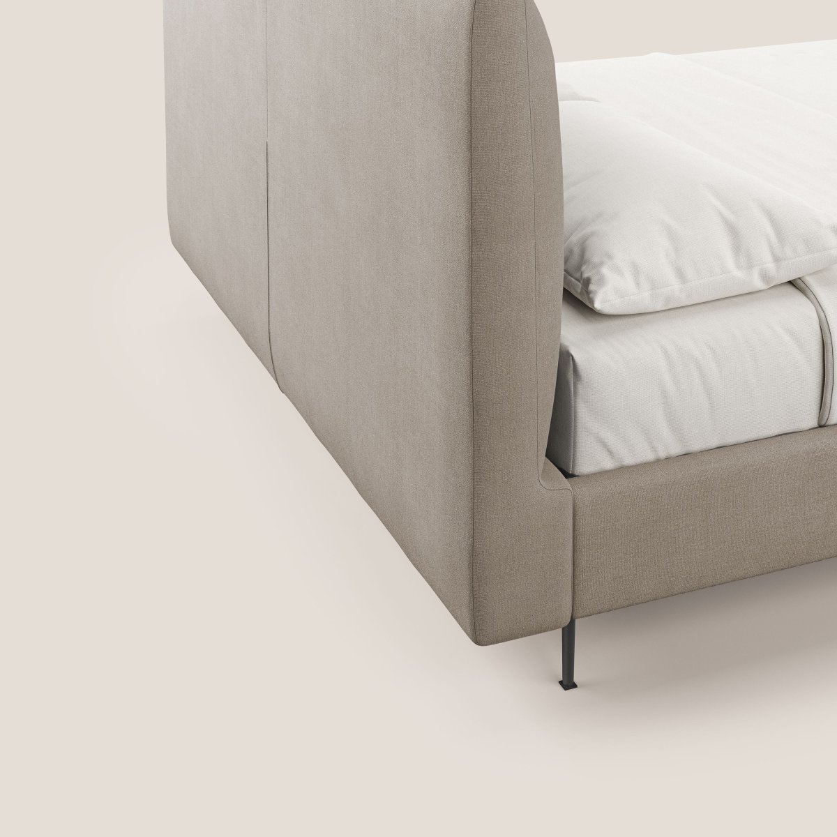 Calliope Polsterbett mit hohen Füßen abnehmbar aus abwaschbarem Stoff T17 beige – Bild 7