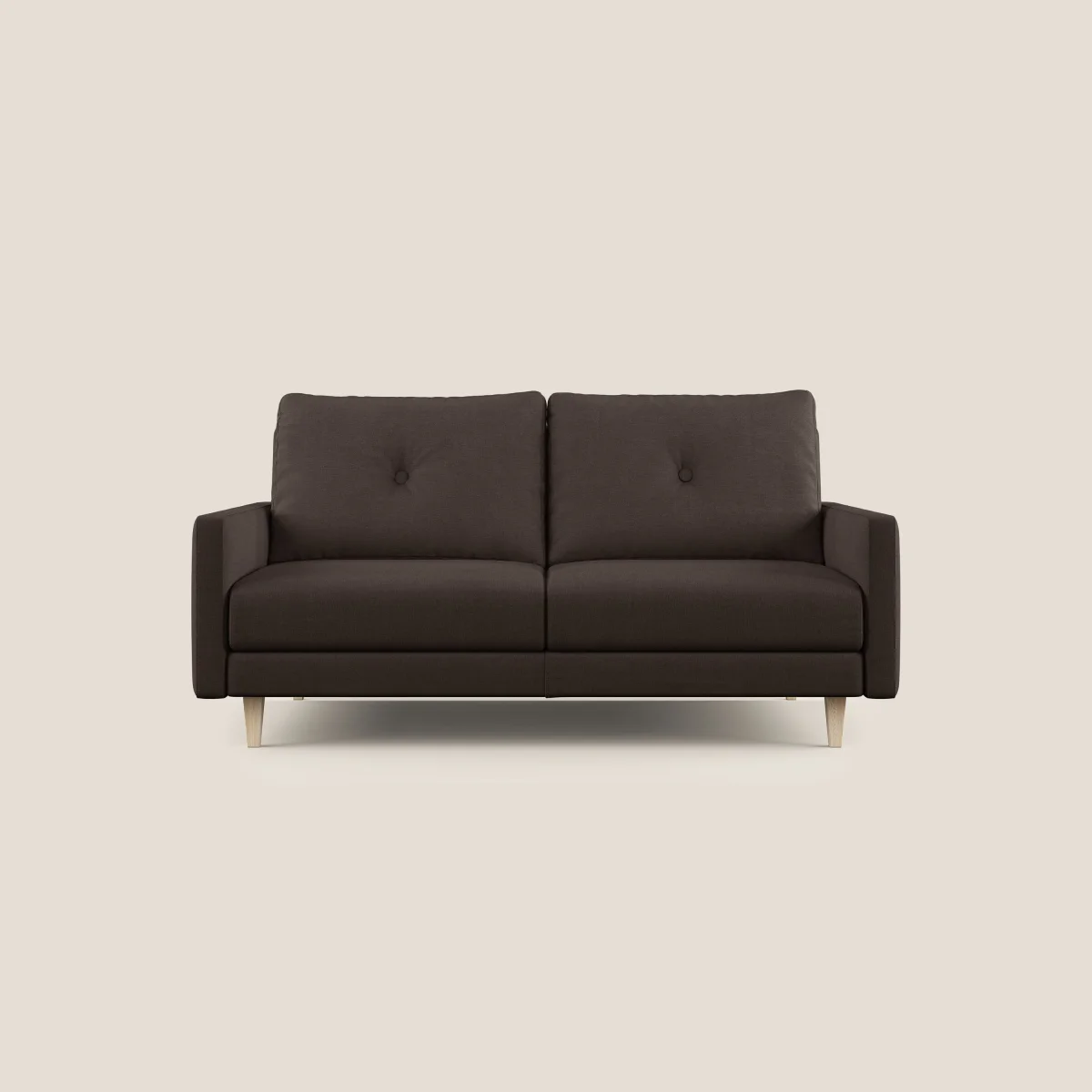 Matisse Sofa mit ausziehbaren Sitzen und Rückenlehnen aus Gänsedaunen, aus abwaschbarem Stoff T17, braun – Bild 2