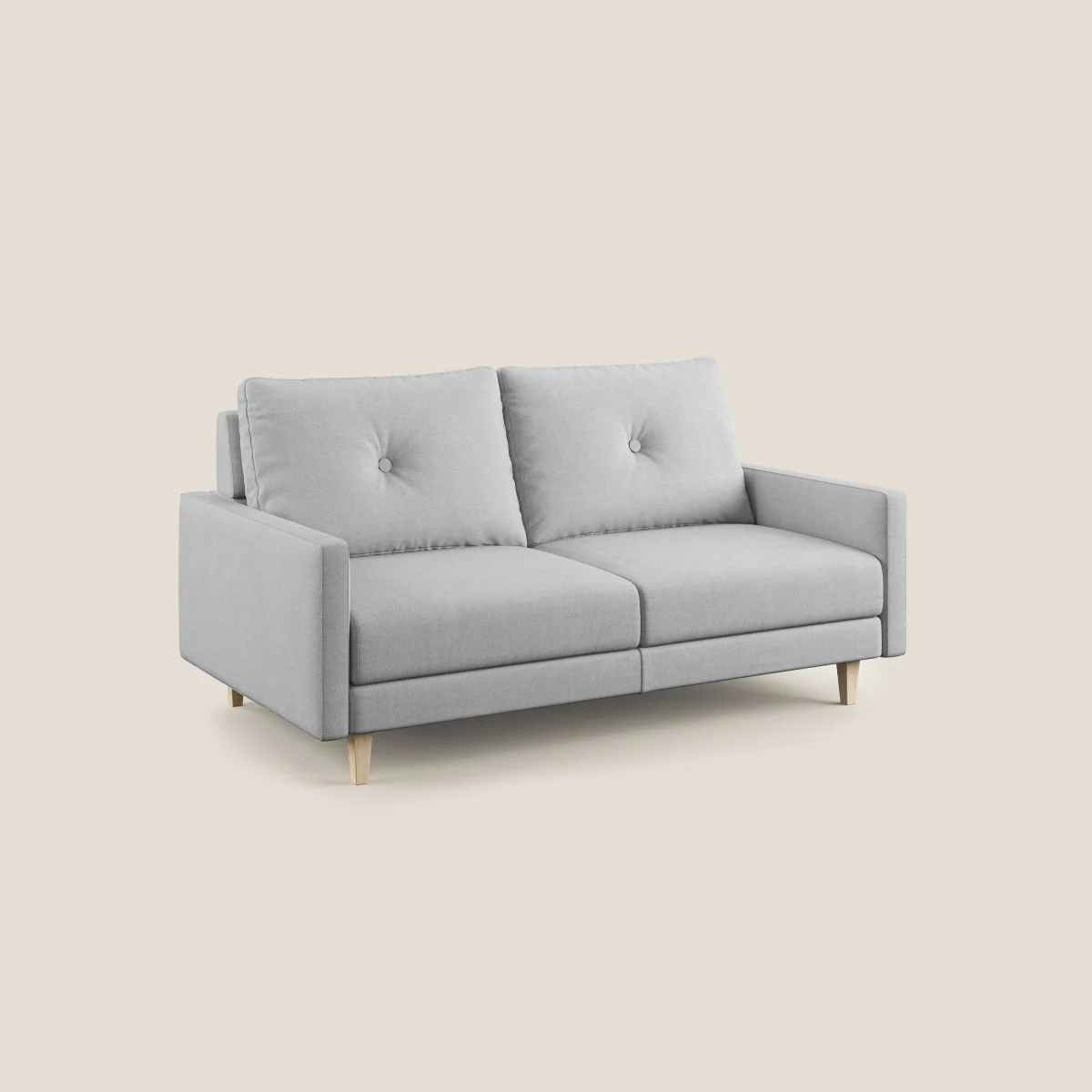 Matisse Sofa mit ausziehbaren Sitzen und Rückenlehnen aus Gänsedaunen, Bezug aus abwaschbarem Stoff T17 grau – Bild 4