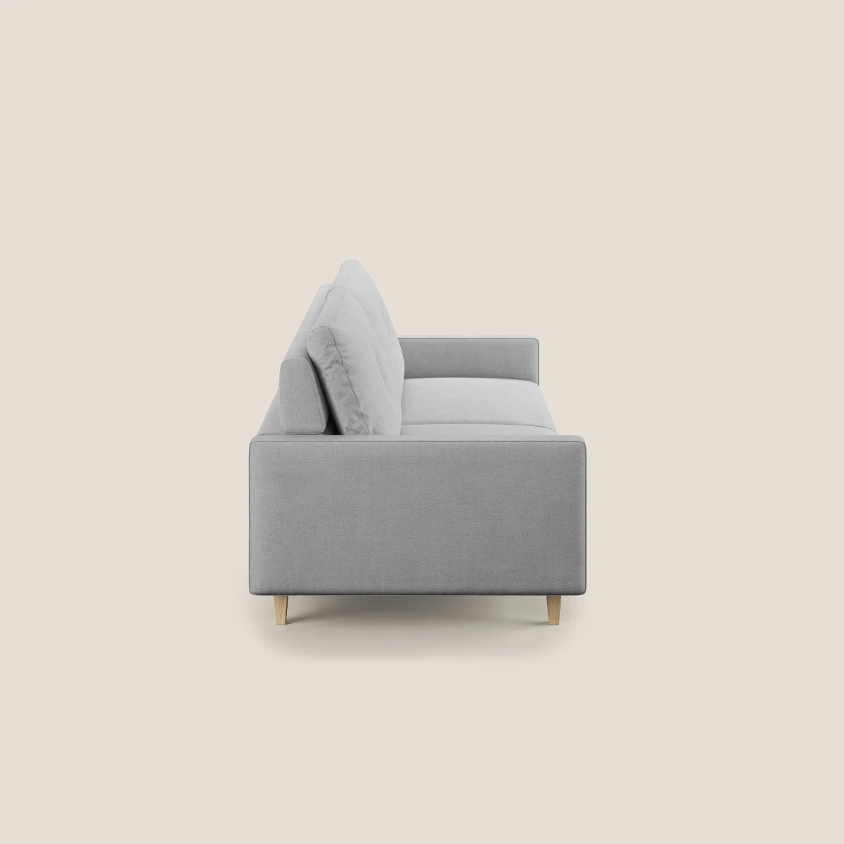 Matisse Sofa mit ausziehbaren Sitzen und Rückenlehnen aus Gänsedaunen, Bezug aus abwaschbarem Stoff T17 grau – Bild 5