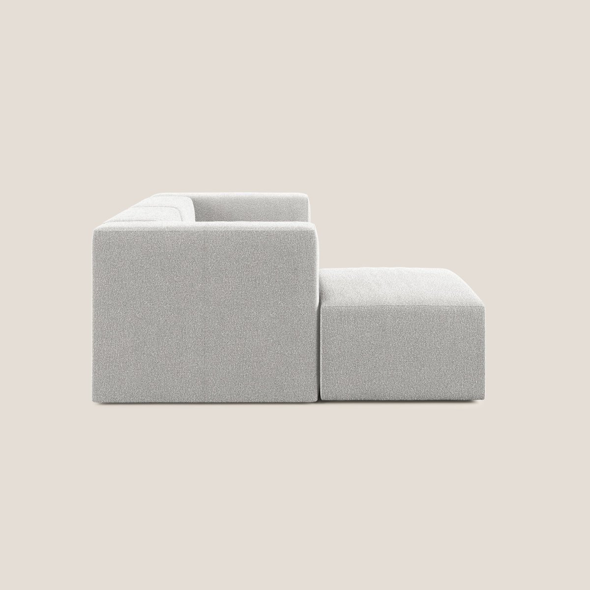 Nettuno wendbares modulares Ecksofa und Sektionssofa aus weichem Bouclé-Stoff T07 grau – Bild 4