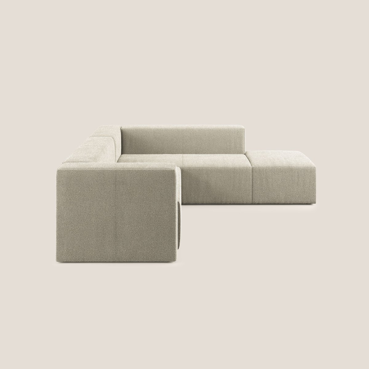 Nettuno modulares Ecksofa aus weichem Bouclé-Stoff T07 beige – Bild 6