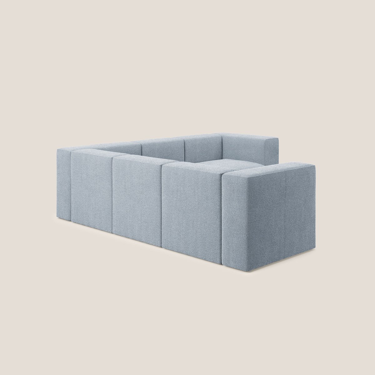 Nettuno wendbares modulares Ecksofa aus weichem Bouclé-Stoff T07 puderzucker – Bild 5