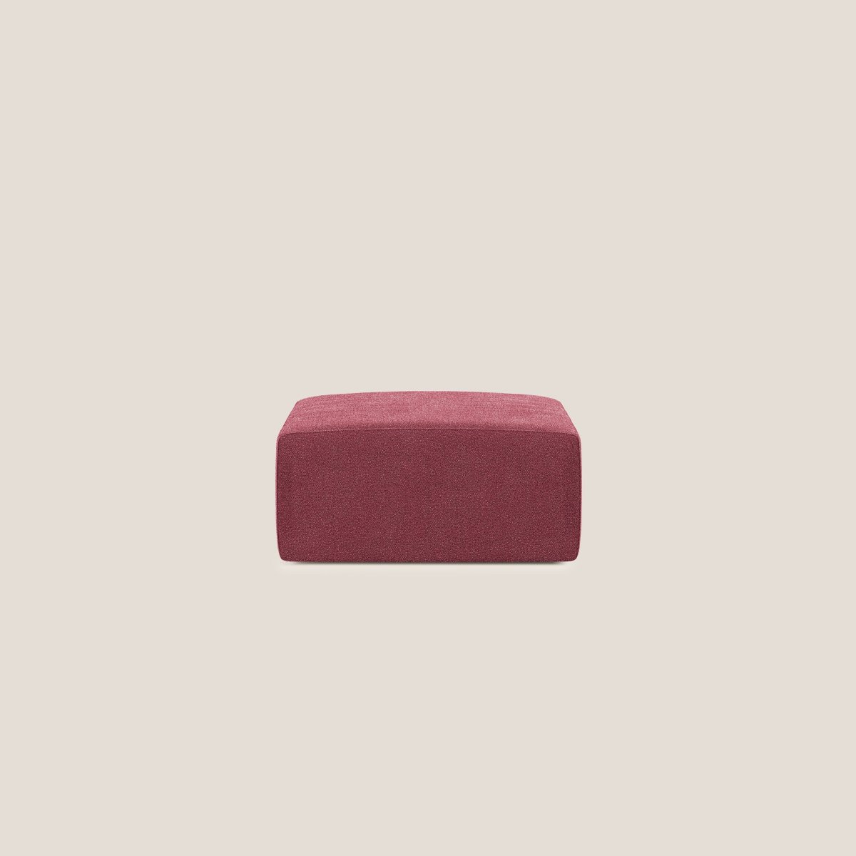 Nettuno Hocker-Modul aus weichem Bouclé-Stoff T07 rot – Bild 2