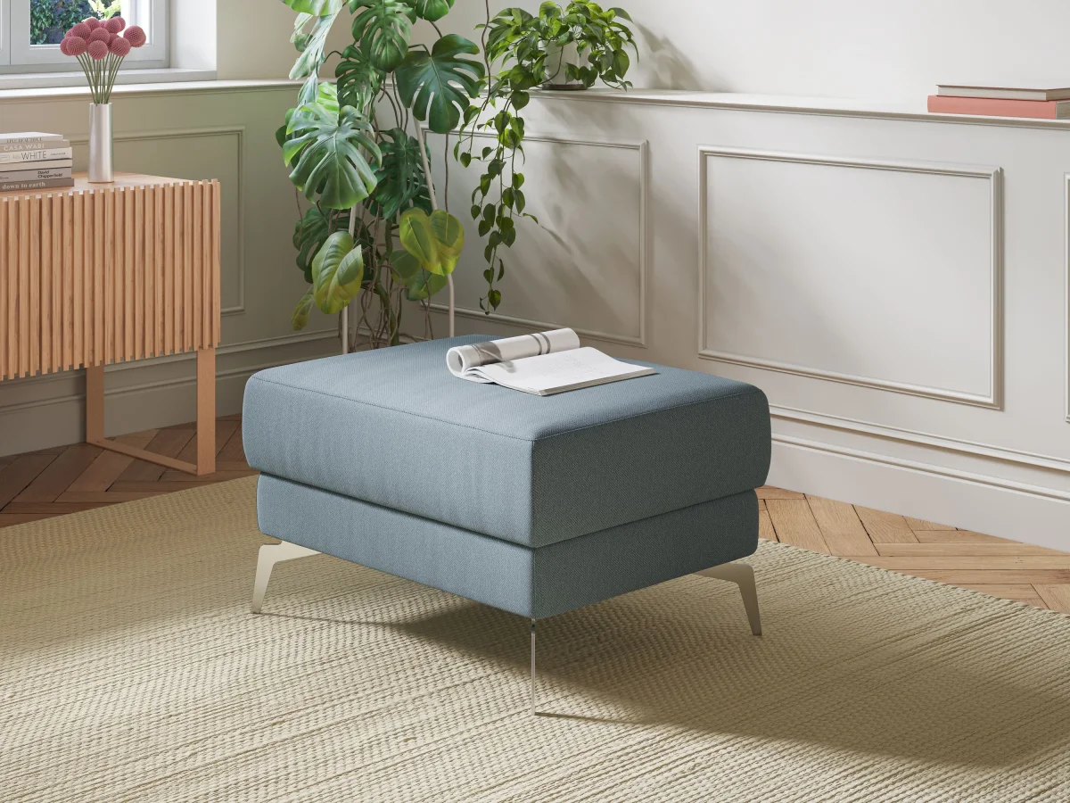 Star Hocker mit hohen Füßen aus abwaschbarem Stoff T05 anthrazit – Bild 9