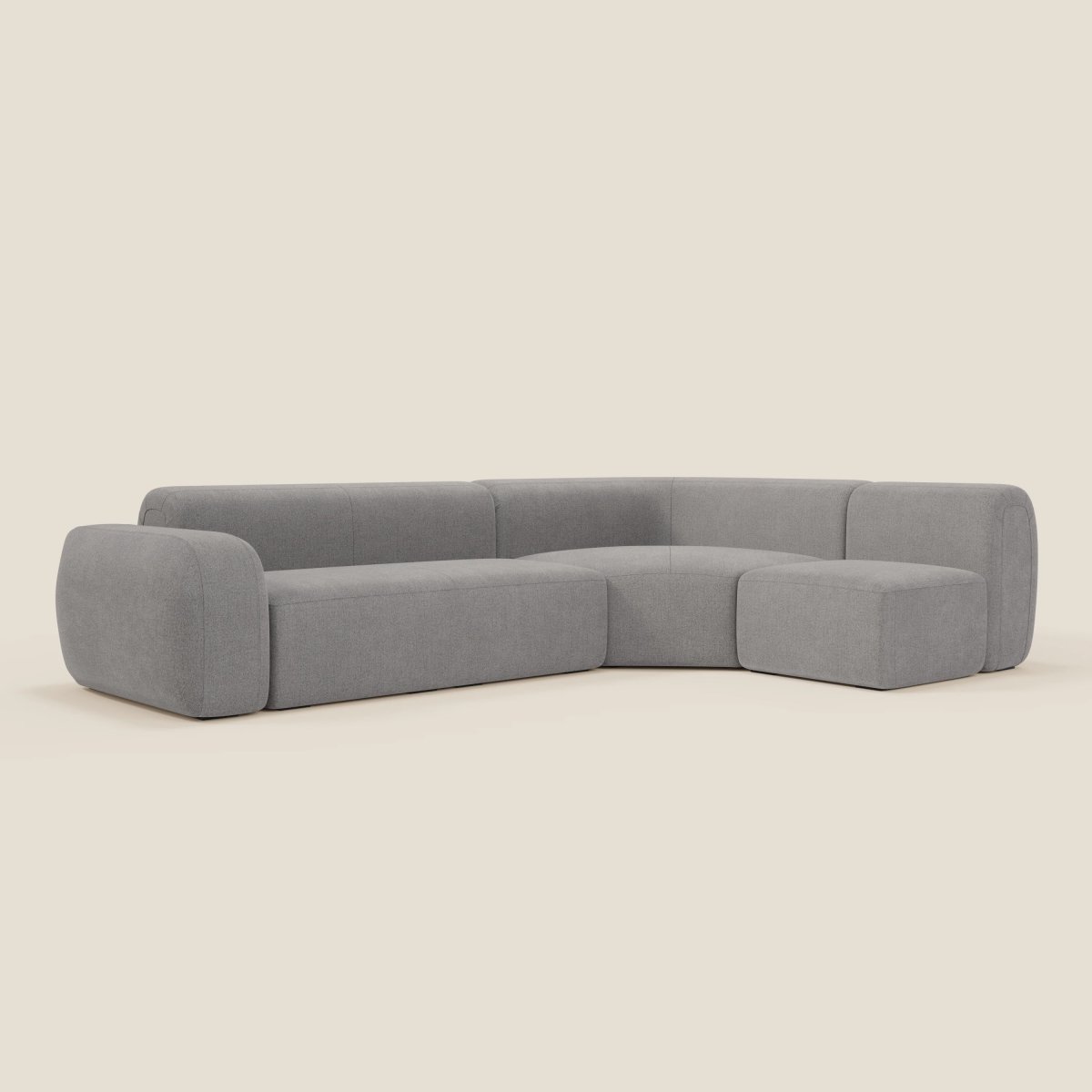 BonBon modulares Ecksofa – fleckenabweisender Stoff T23 grau