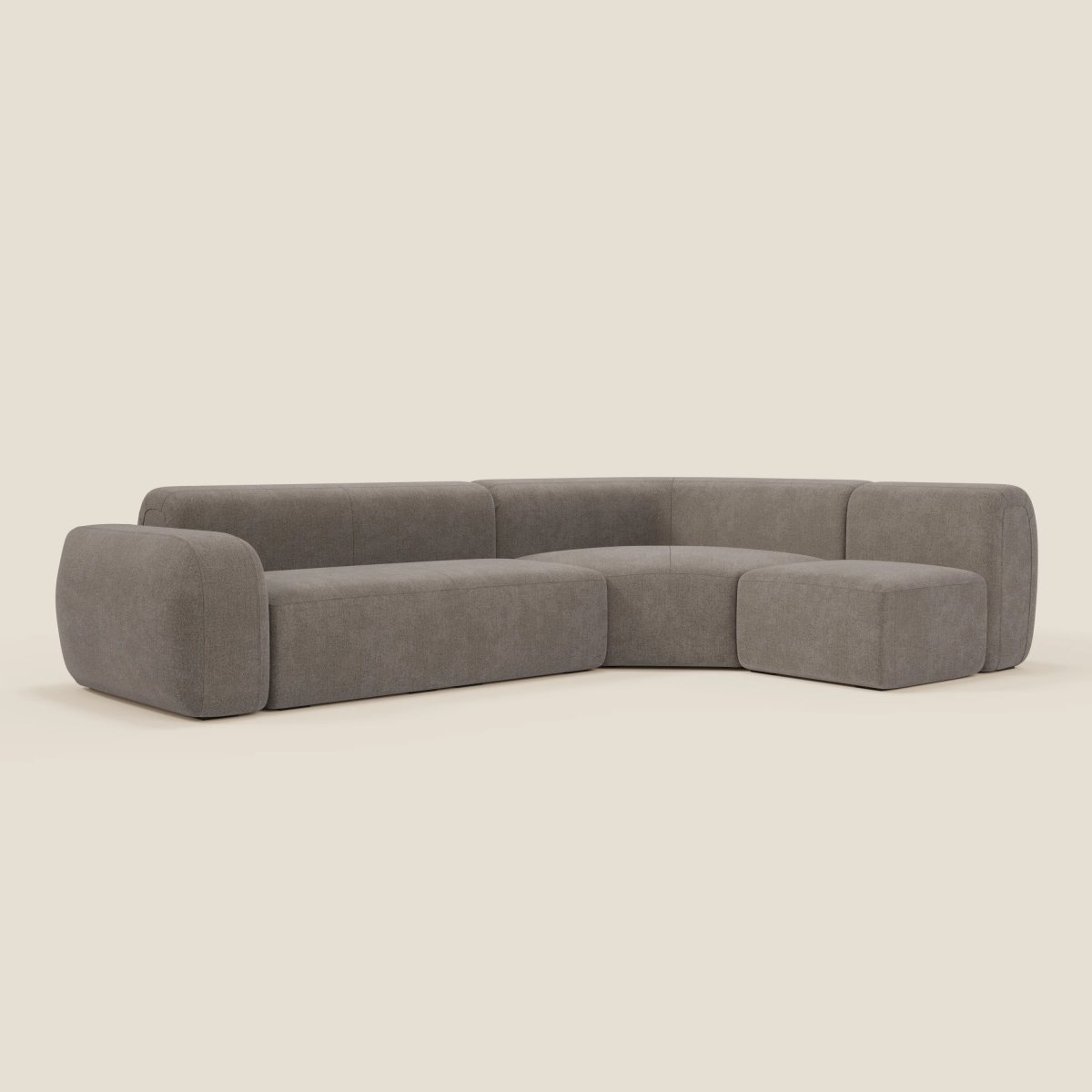 BonBon modulares Ecksofa – fleckenabweisender Stoff T23 Taupe – Bild 2