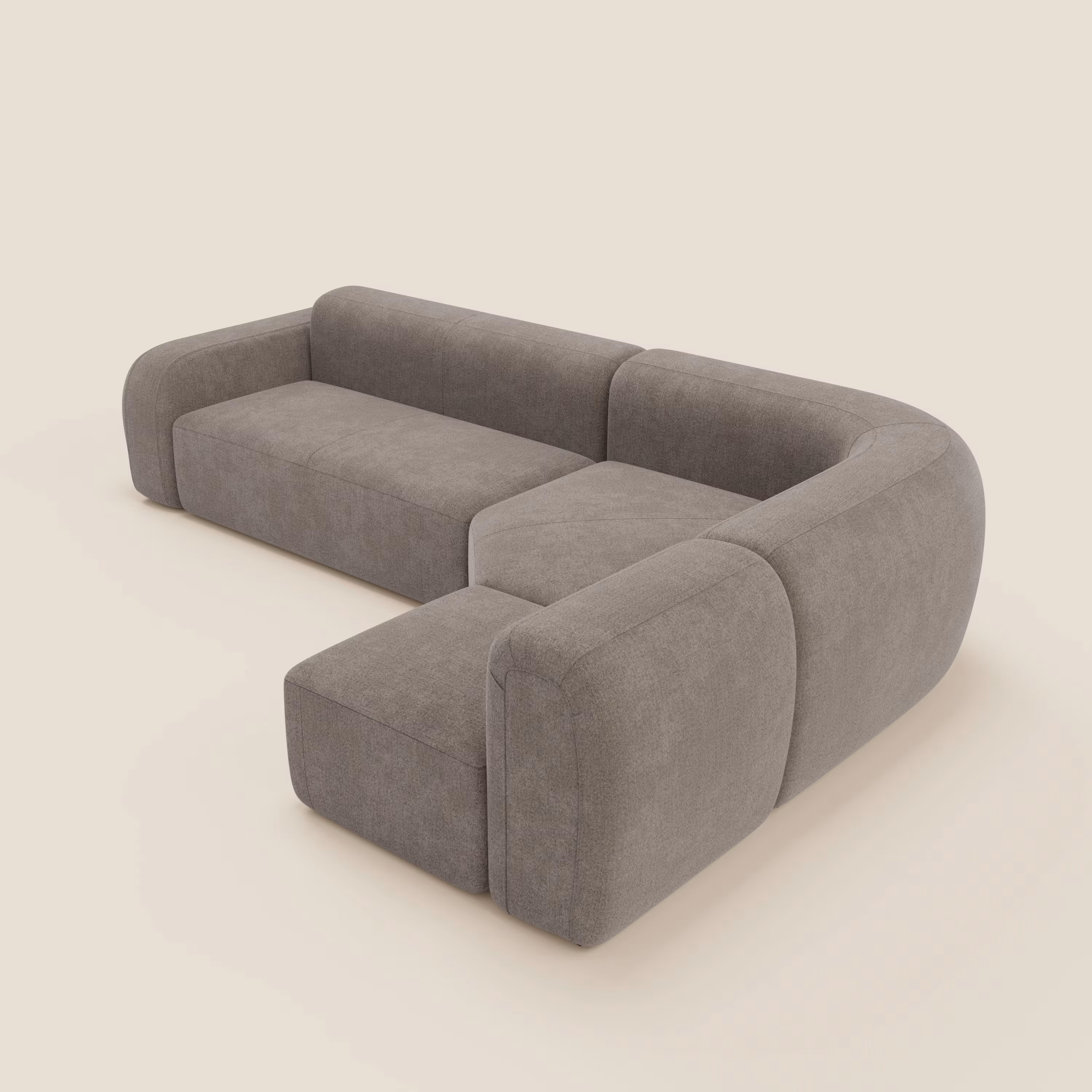 BonBon modulares Ecksofa – fleckenabweisender Stoff T23 Taupe – Bild 4