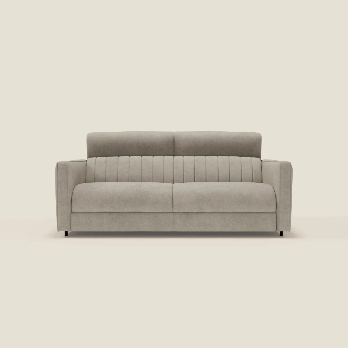Nivon Modernes Schlafsofa mit Kopfstütze aus abwaschbarem Stoff T25 beige – Bild 4