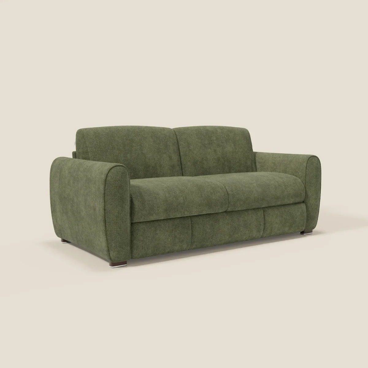 Kaleo Modernes Schlafsofa mit Matratze H17 cm – aus edlem, wasserabweisendem Stoff T26 moosgrün – Bild 4
